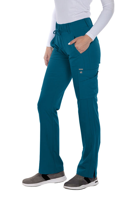 Grey's Anatomy Signature Olivia Female 6-Pocket Scrub Pants | Caribbean