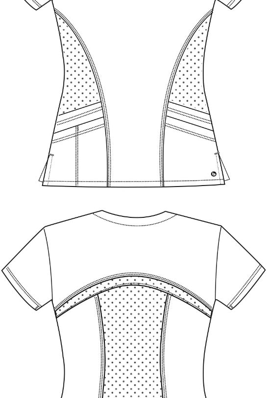 Barco One 4 Pocket V-Neck Perforated Panel Scrub Top | MAIN-IMAGE