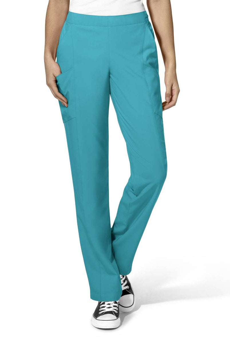 W123 WOMENS FLAT FRONT CARGO PANT | Teal