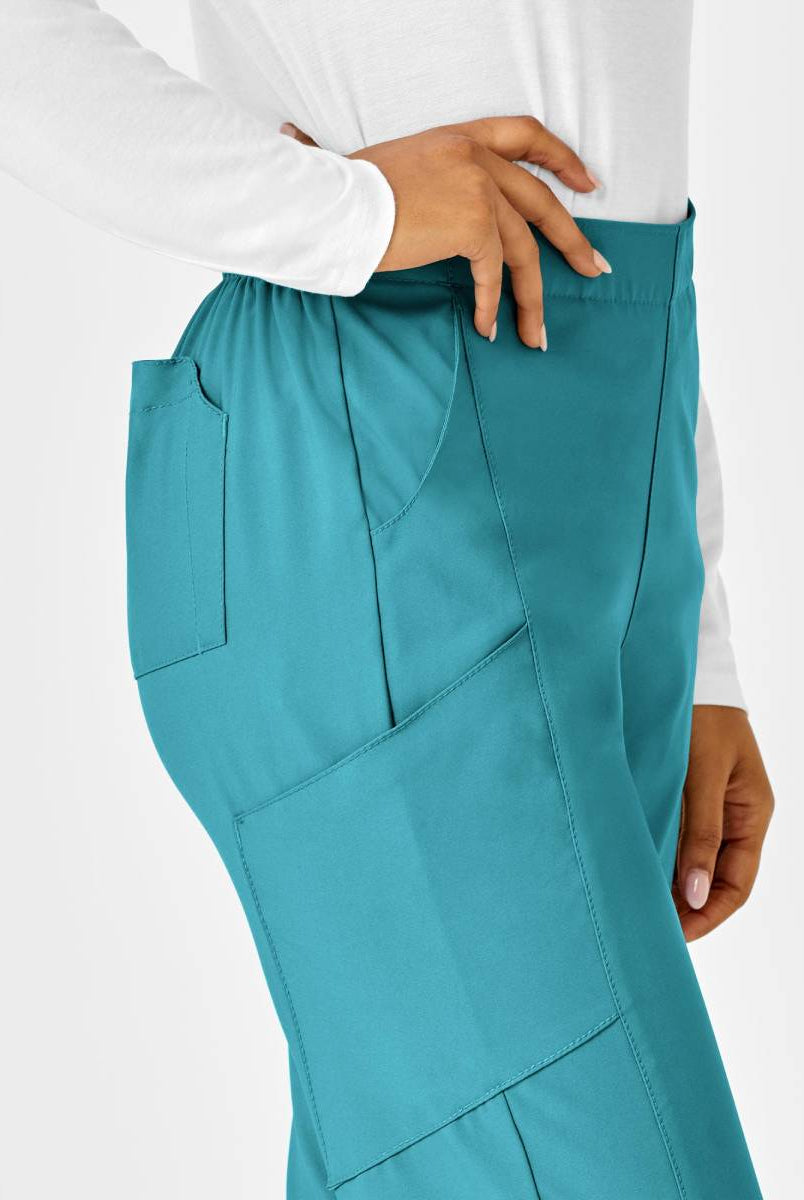 W123 WOMENS FLAT FRONT CARGO PANT | Teal