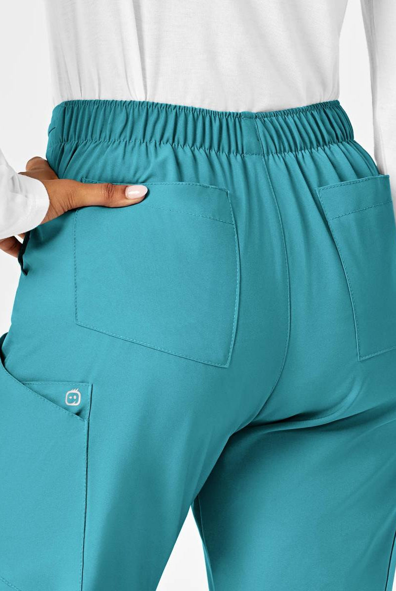 W123 WOMENS FLAT FRONT CARGO PANT | Teal