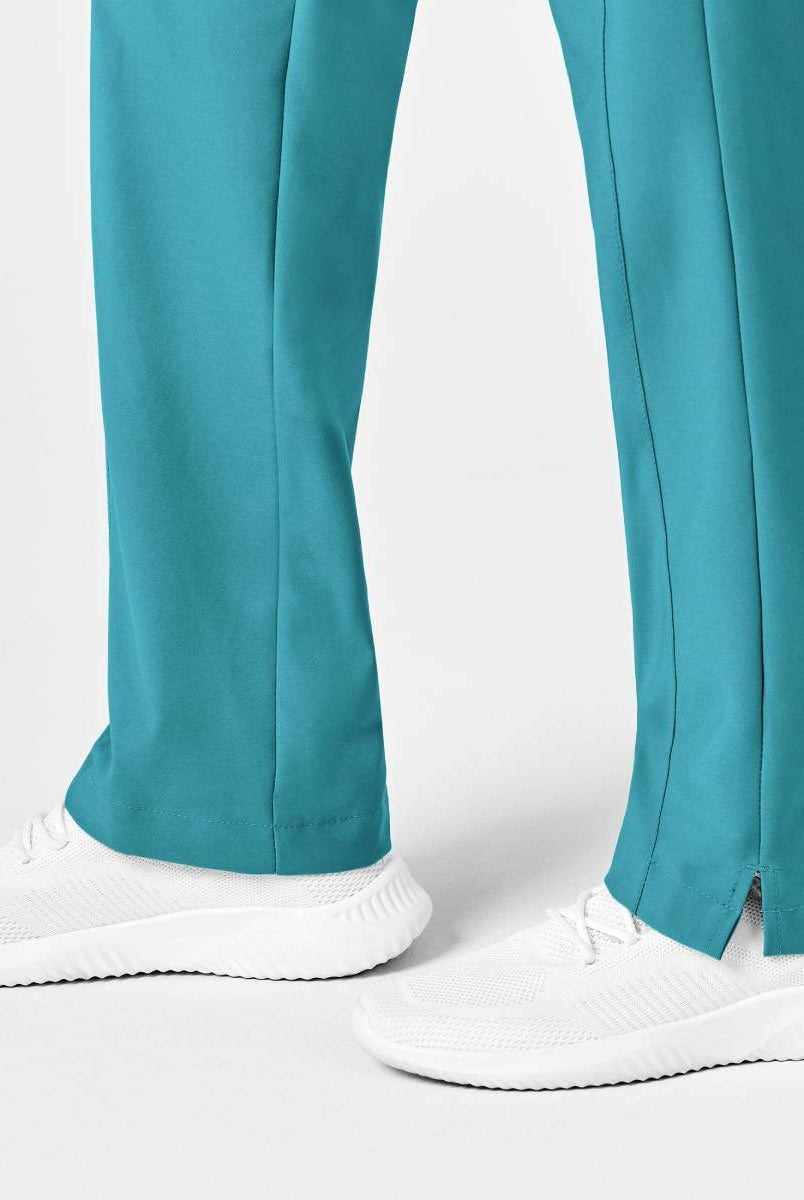 W123 WOMENS FLAT FRONT CARGO PANT | Teal