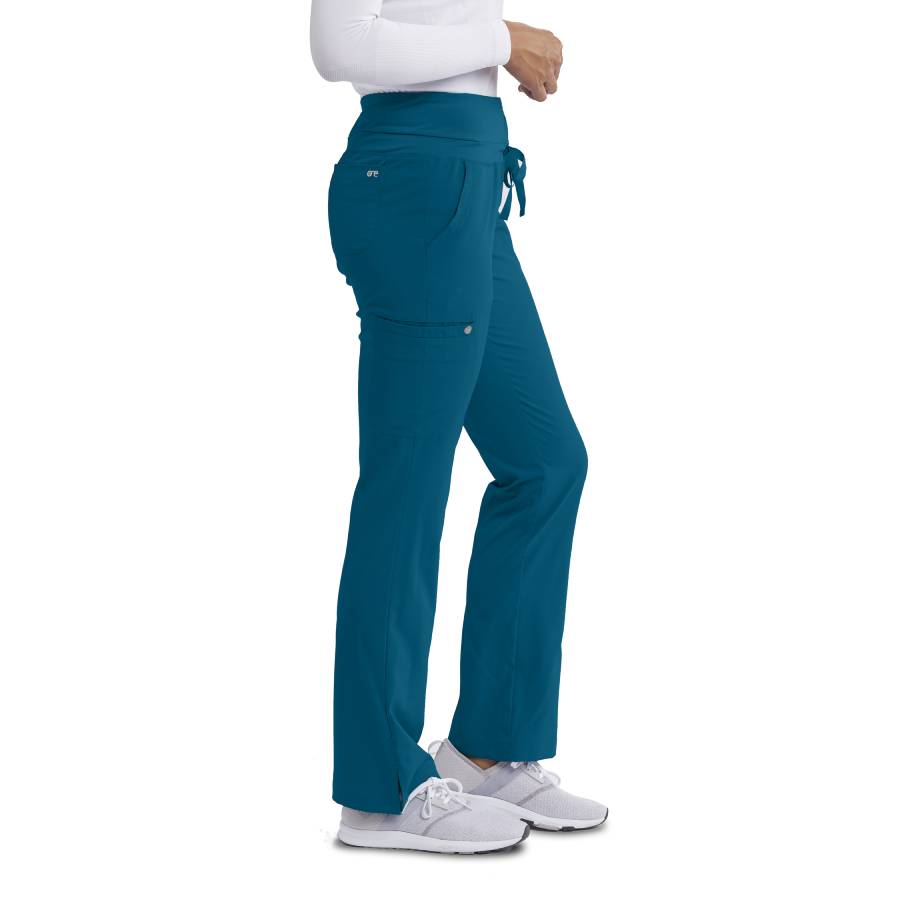 Barco One Female 5 Pocket Knitwaist Cargo Trousers | Bahama / Caribbean