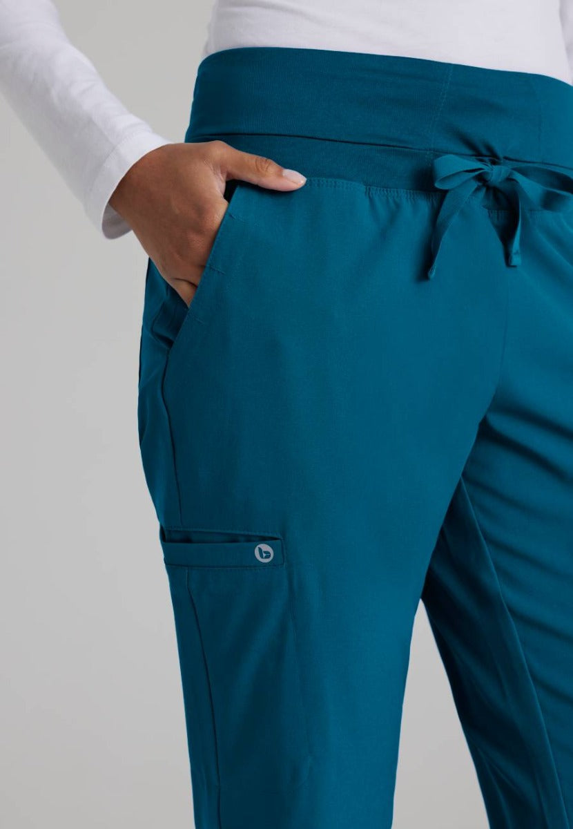 Barco One Female 5 Pocket Knitwaist Cargo Trousers | Bahama / Caribbean