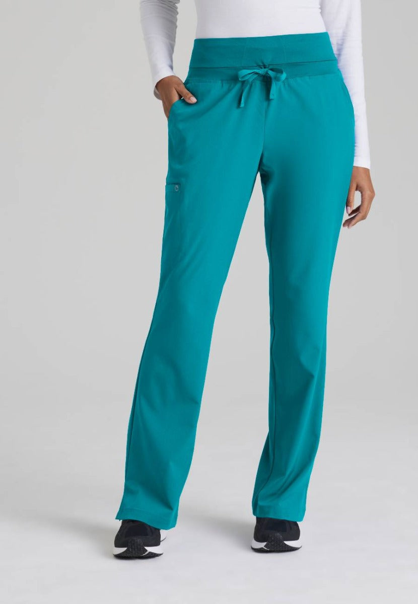 Barco One Female 5 Pocket Knitwaist Cargo Trousers | Teal