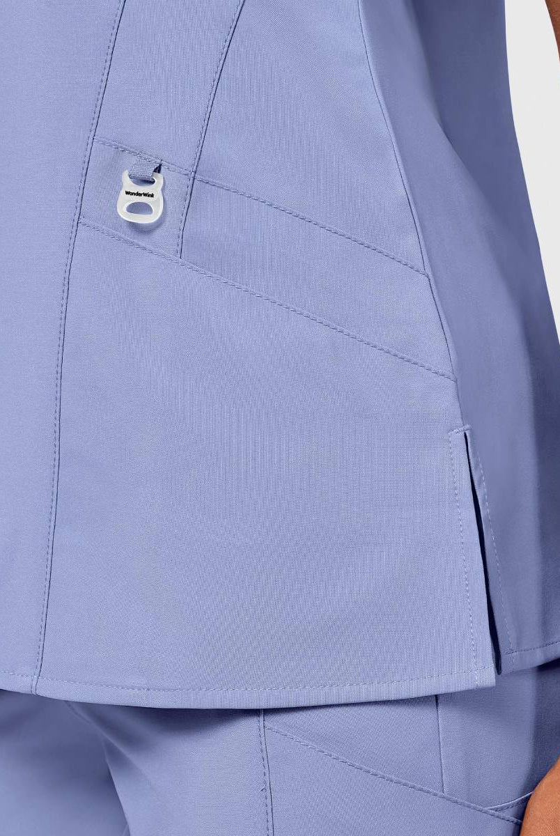 W123 WOMENS STYLIZED V-NECK TOP | TRUE CEIL