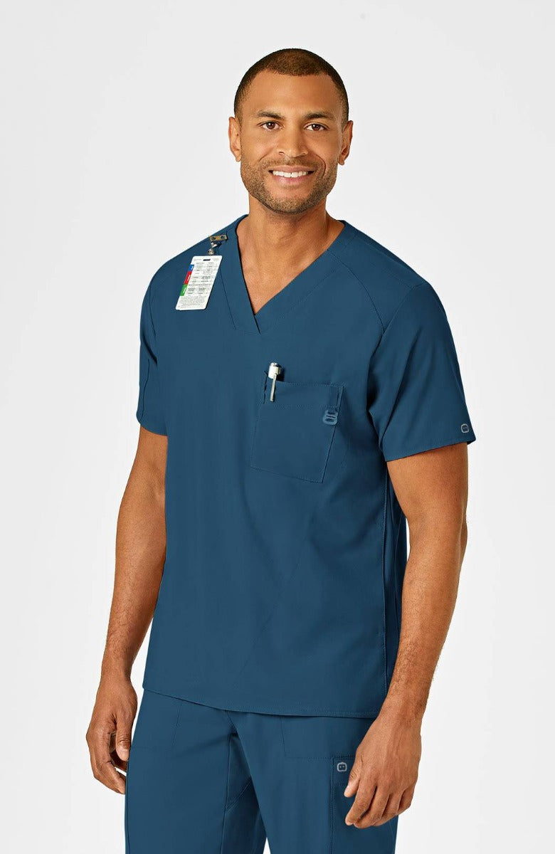 W123 MEN'S V-NECK TOP | Bahama / Caribbean