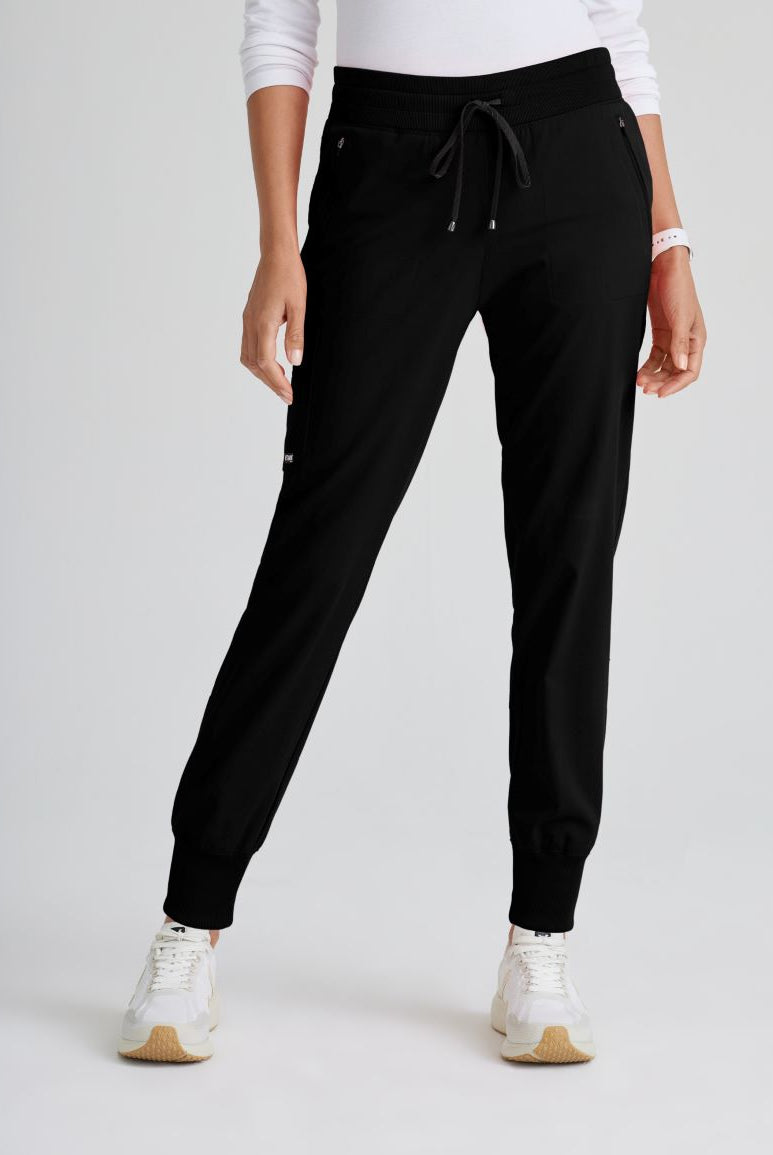 Grey's Anatomy Eden Women's 5-Pocket Cargo Jogger Scrub Pant | BLACK