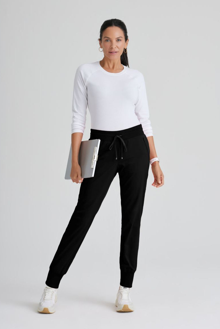 Grey's Anatomy Eden Women's 5-Pocket Cargo Jogger Scrub Pant | BLACK