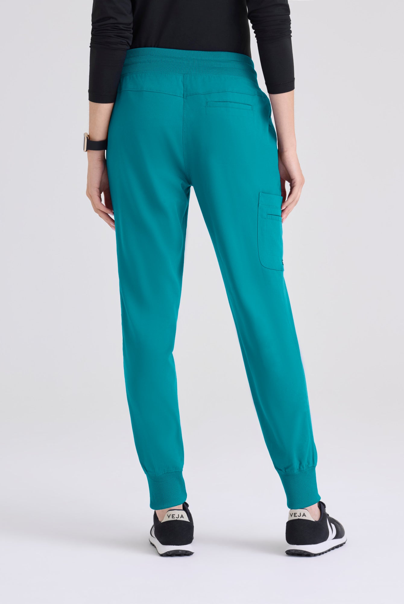 Grey's Anatomy Eden Women's 5-Pocket Cargo Jogger Scrub Trousers | Teal