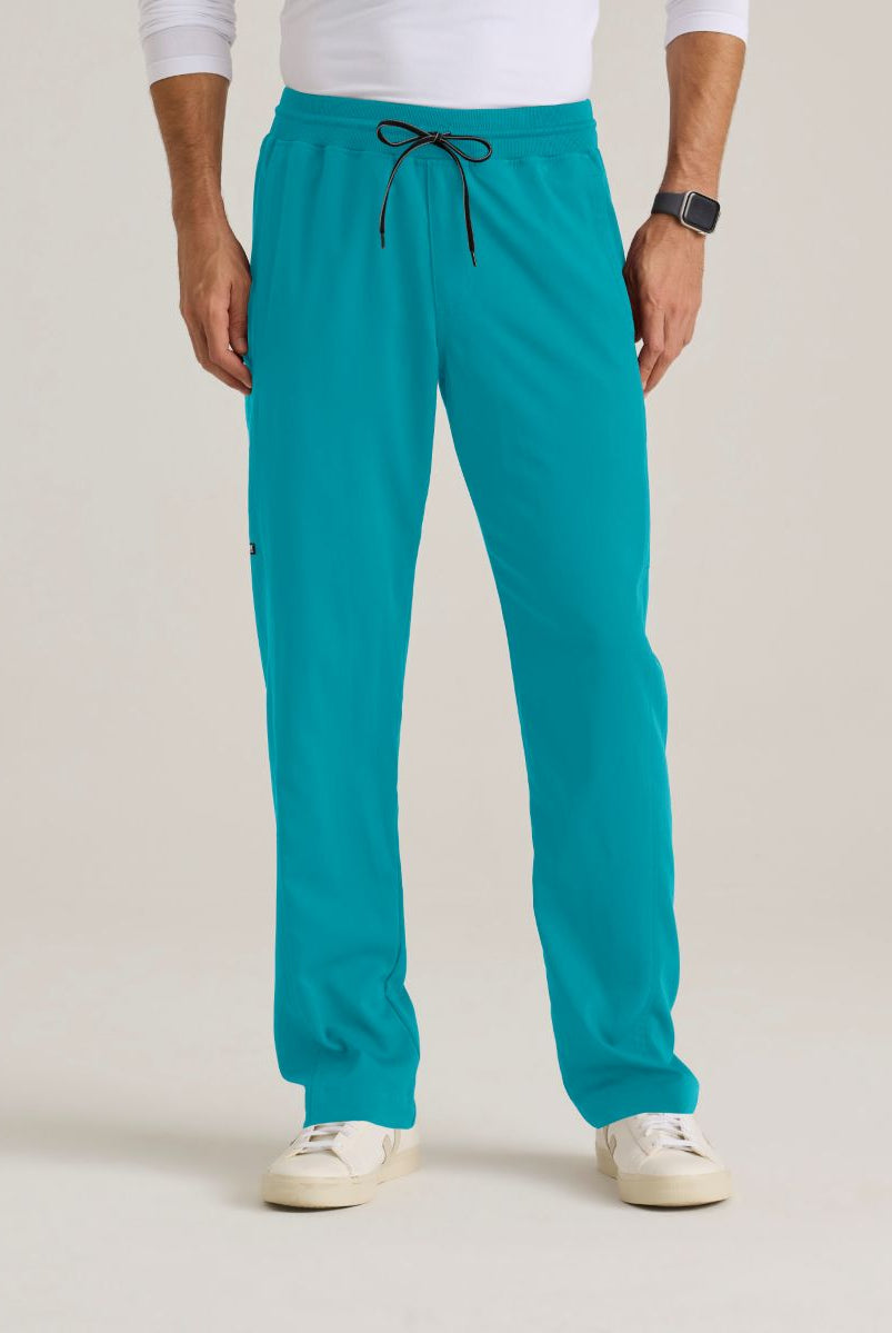 Grey's Anatomy Men's 6 Pocket Straight Pant | Teal