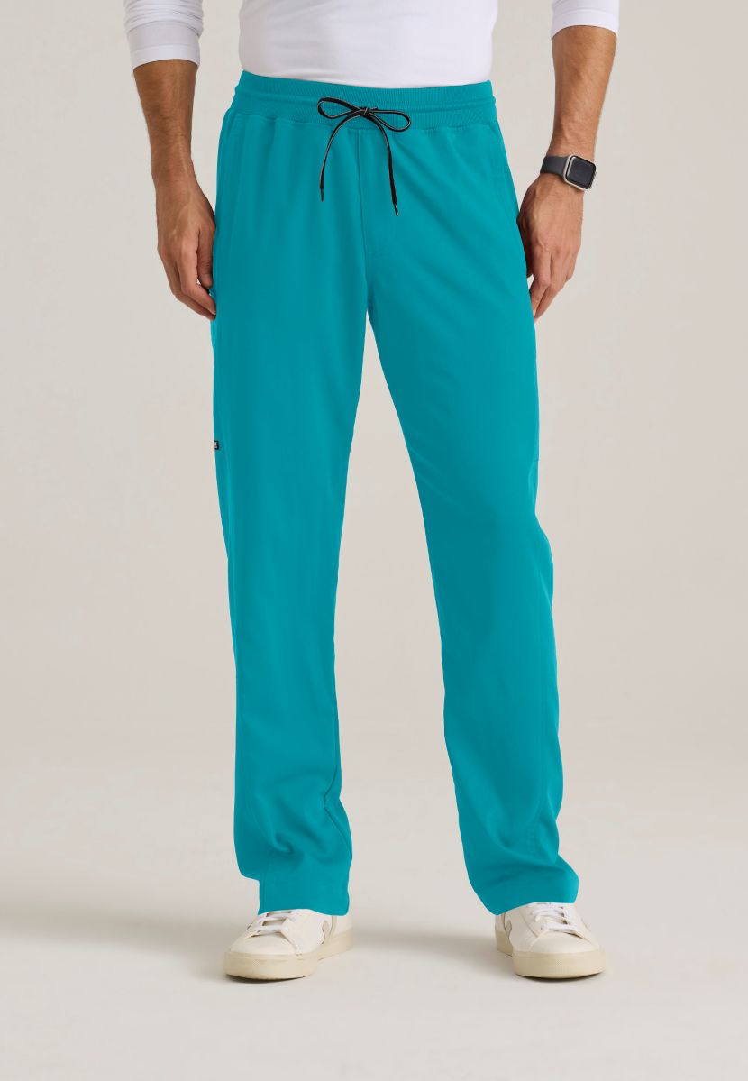 Grey's Anatomy Men's 6 Pocket Straight Pant | Teal