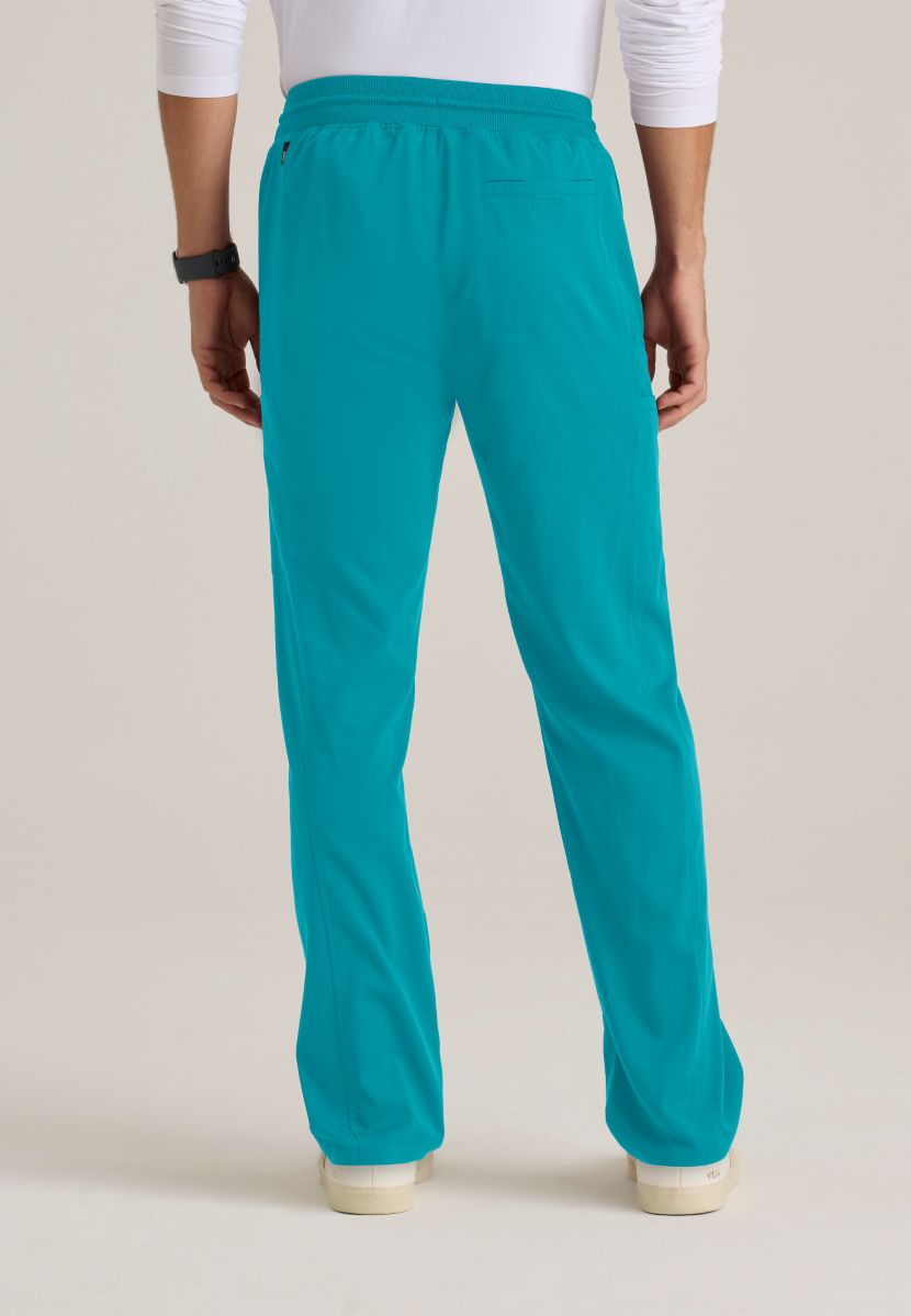 Grey's Anatomy Men's 6 Pocket Straight Pant | Teal
