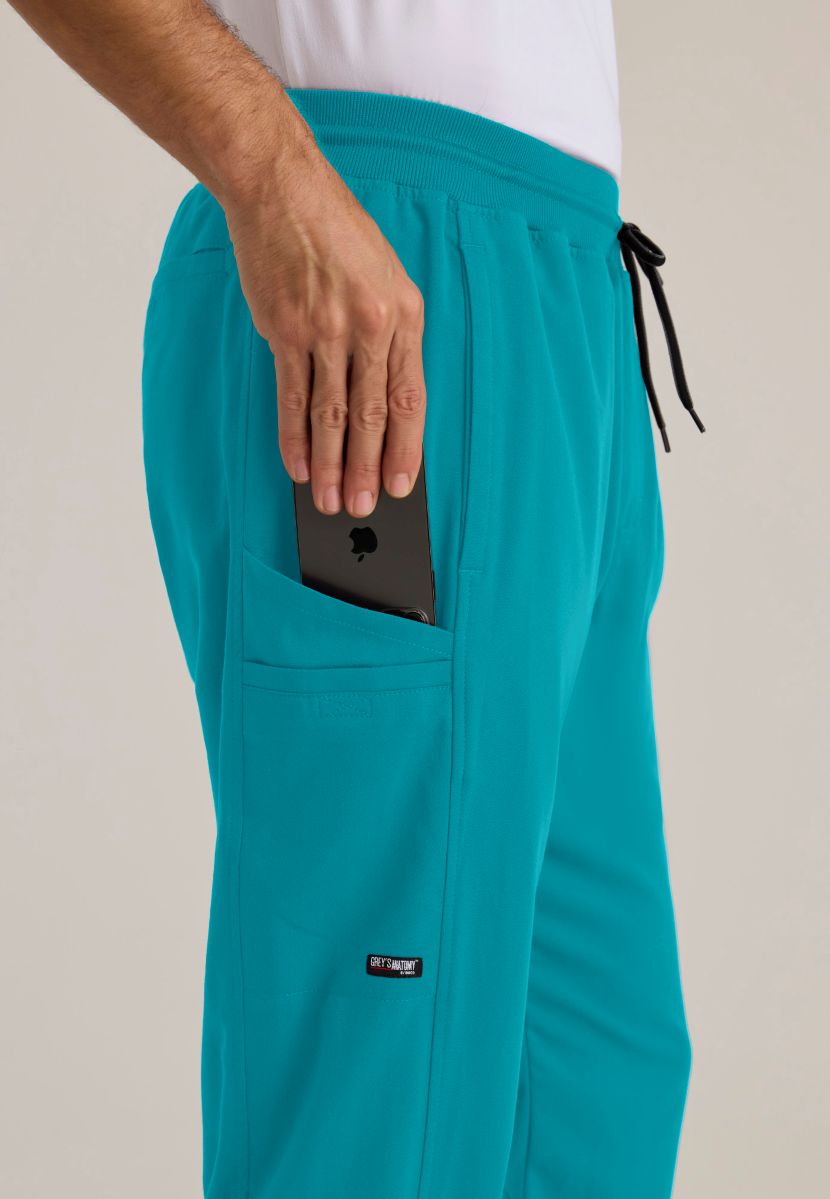 Grey's Anatomy Men's 6 Pocket Straight Pant | Teal