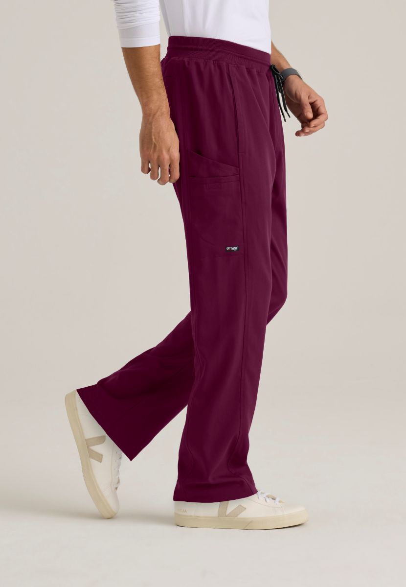 Grey's Anatomy Men's 6 Pocket Straight Pant | Wine