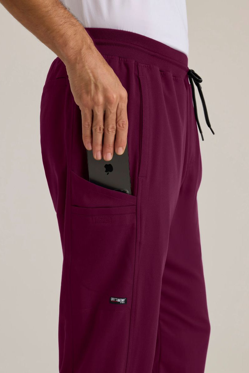 Grey's Anatomy Men's 6 Pocket Straight Pant | Wine