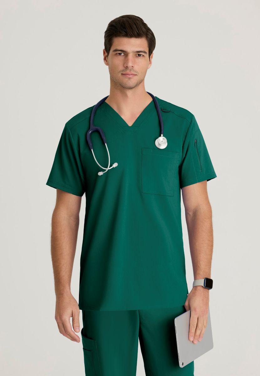 Grey's Anatomy Murphy V-Neck Scrub Top | Hunter Green