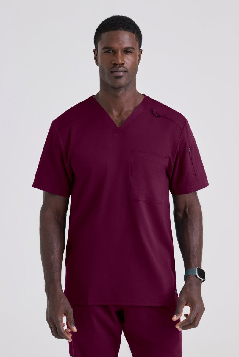 Grey's Anatomy Murphy V-Neck Scrub Top | Wine