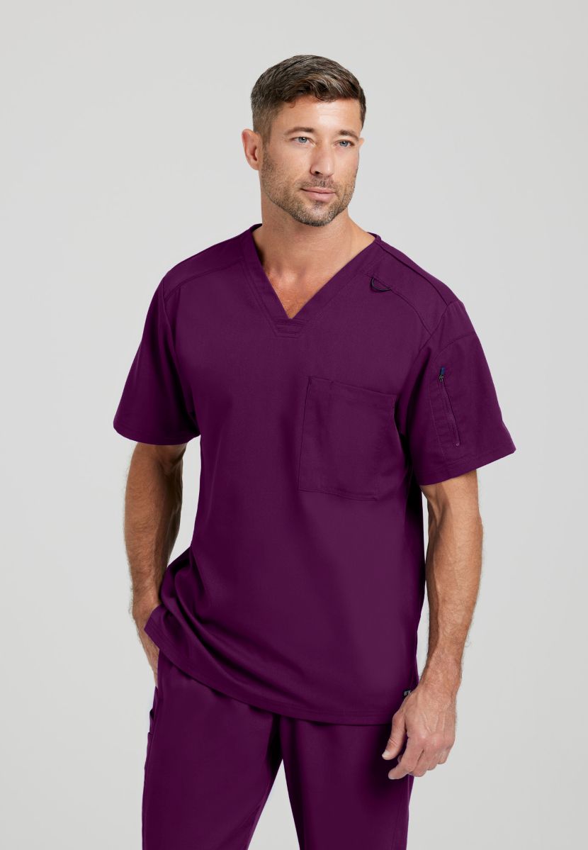 Grey's Anatomy Murphy V-Neck Scrub Top | Wine
