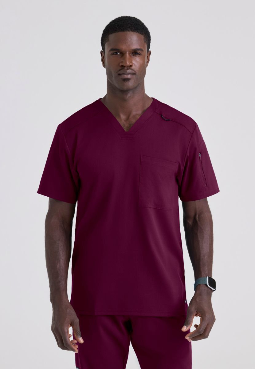 Grey's Anatomy Murphy V-Neck Scrub Top | Wine