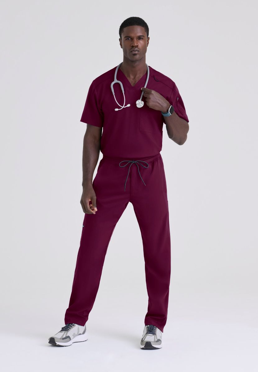 Grey's Anatomy Murphy V-Neck Scrub Top | Wine