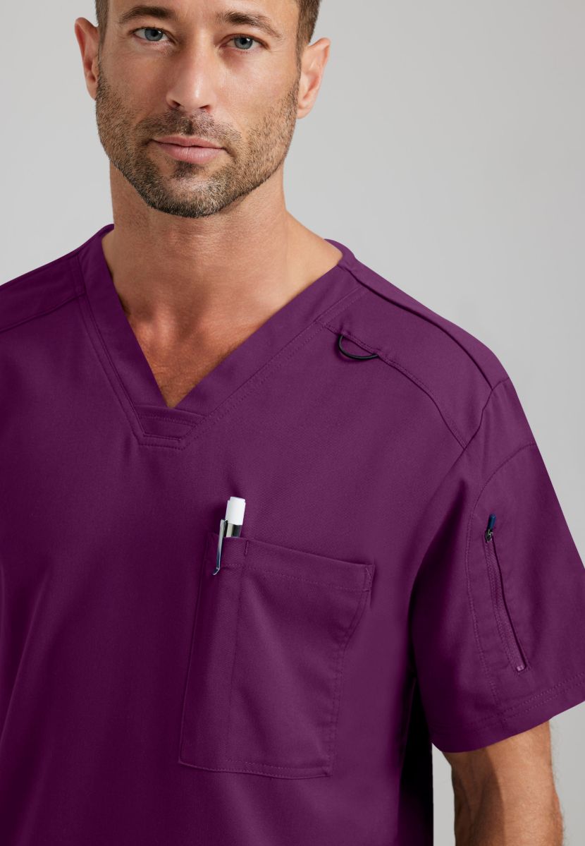 Grey's Anatomy Murphy V-Neck Scrub Top | Wine