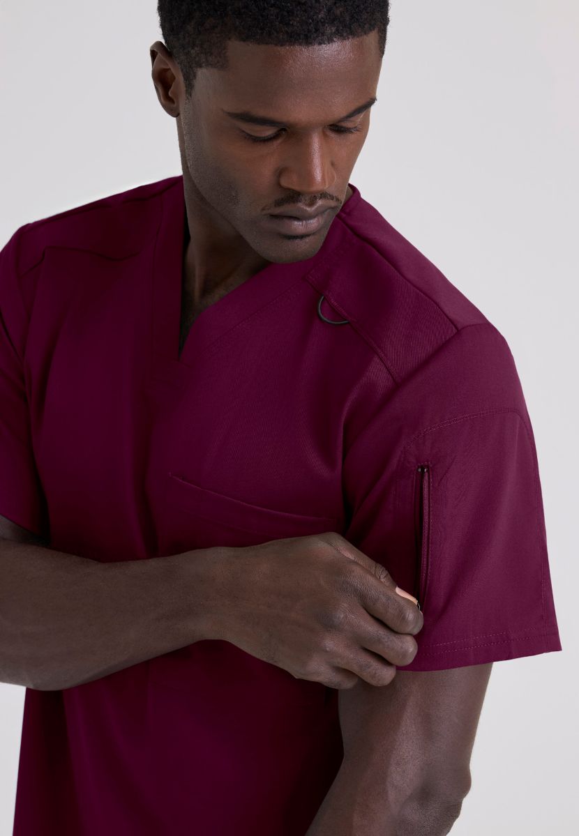 Grey's Anatomy Murphy V-Neck Scrub Top | Wine