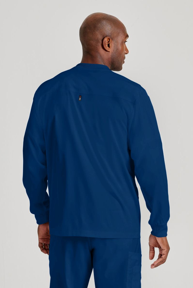 Grey's Anatomy by Barco Spandex Stretch Men's Antimicrobial Warm-Up Scrub Jacket | NAVY