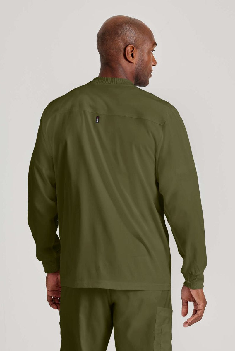 Grey's Anatomy by Barco Spandex Stretch Men's Antimicrobial Warm-Up Scrub Jacket | OLIVE
