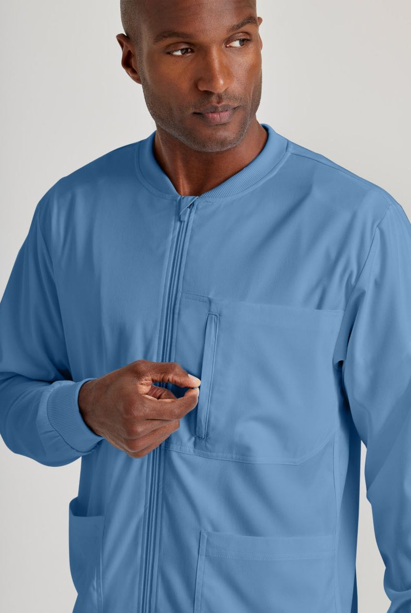 Grey's Anatomy by Barco Spandex Stretch Men's Antimicrobial Warm-Up Scrub Jacket | TRUE CEIL