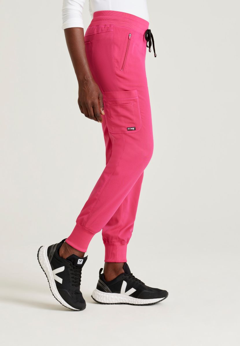 Grey's Anatomy Eden Women's 5-Pocket Cargo Jogger Scrub Trousers | VIBRANCE PINK