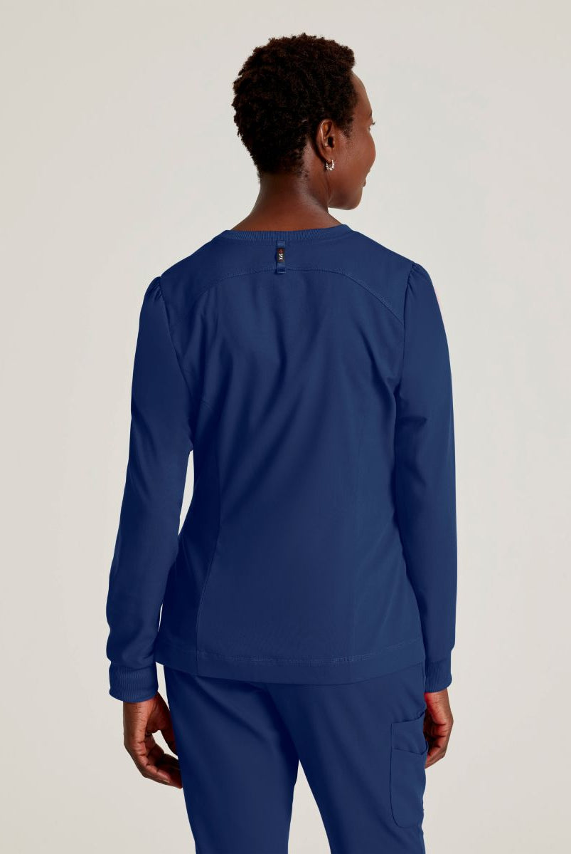 Grey's Anatomy Spandex Stretch Millie Jacket-3 Pocket Zip Jacket | NAVY