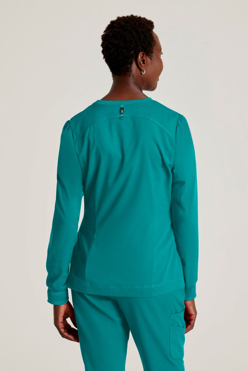 Grey's Anatomy Spandex Stretch Millie Jacket-3 Pocket Zip Jacket | Teal