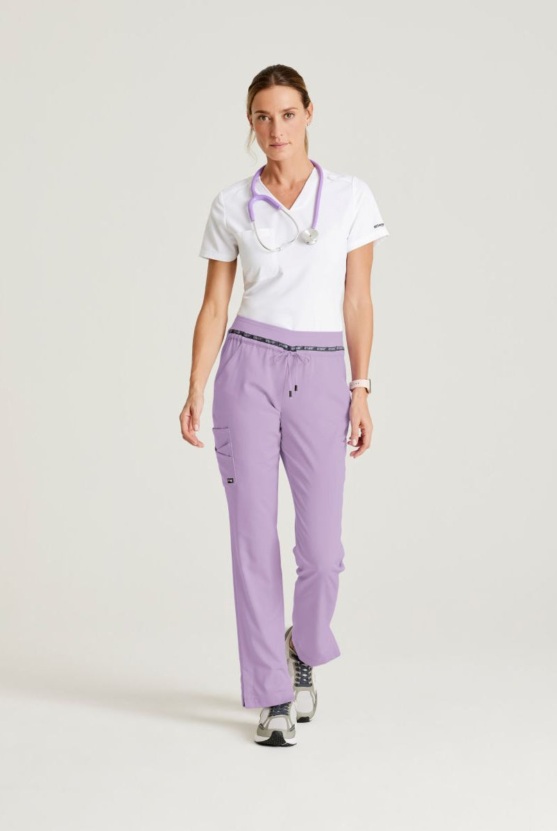 Grey's Anatomy Bree Tuck-in Scrub Top | WHITE