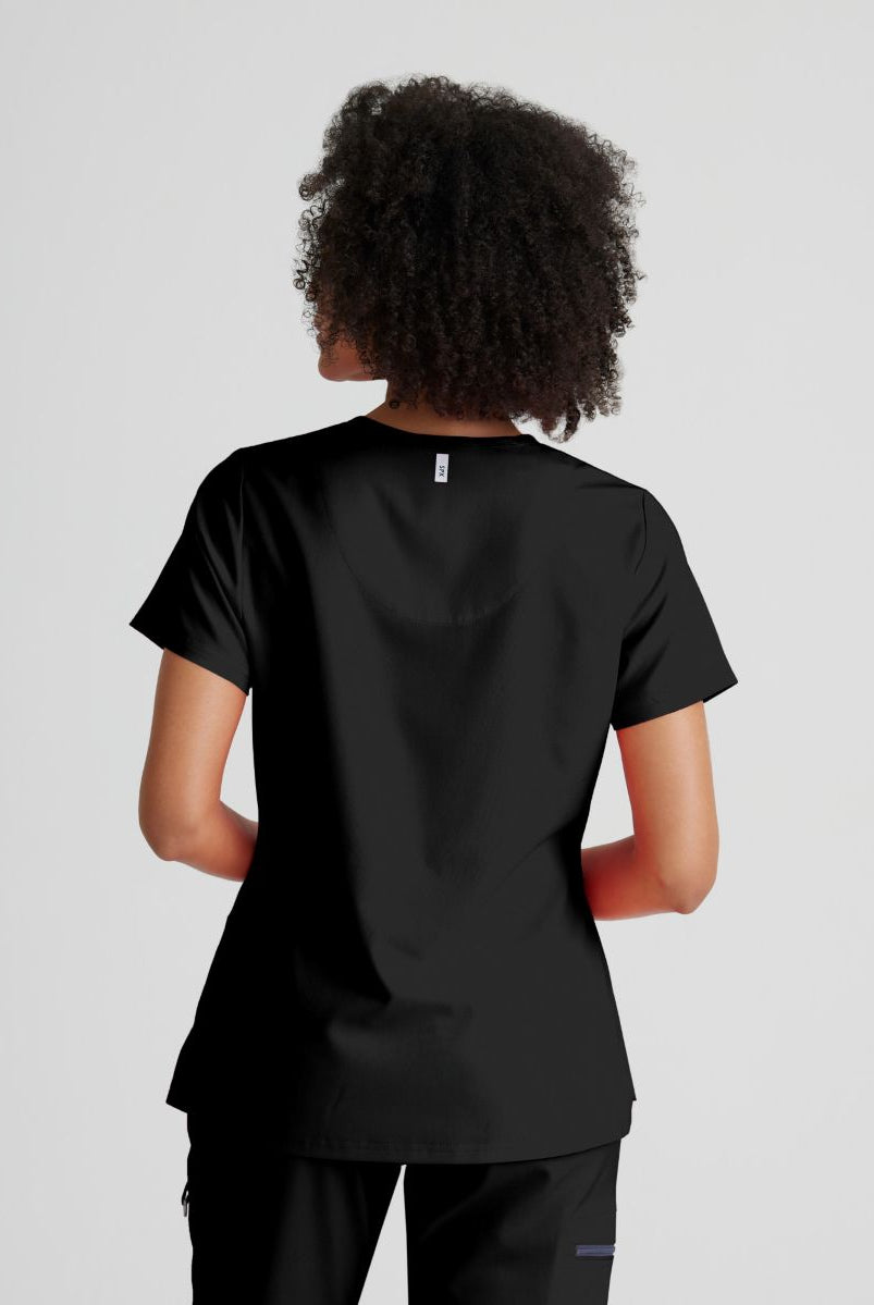 Grey's Anatomy Bree Tuck-in Scrub Top | BLACK