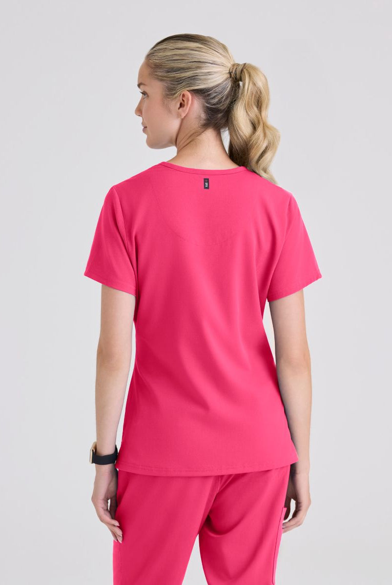 Grey's Anatomy Bree Tuck-in Scrub Top | VIBRANCE PINK