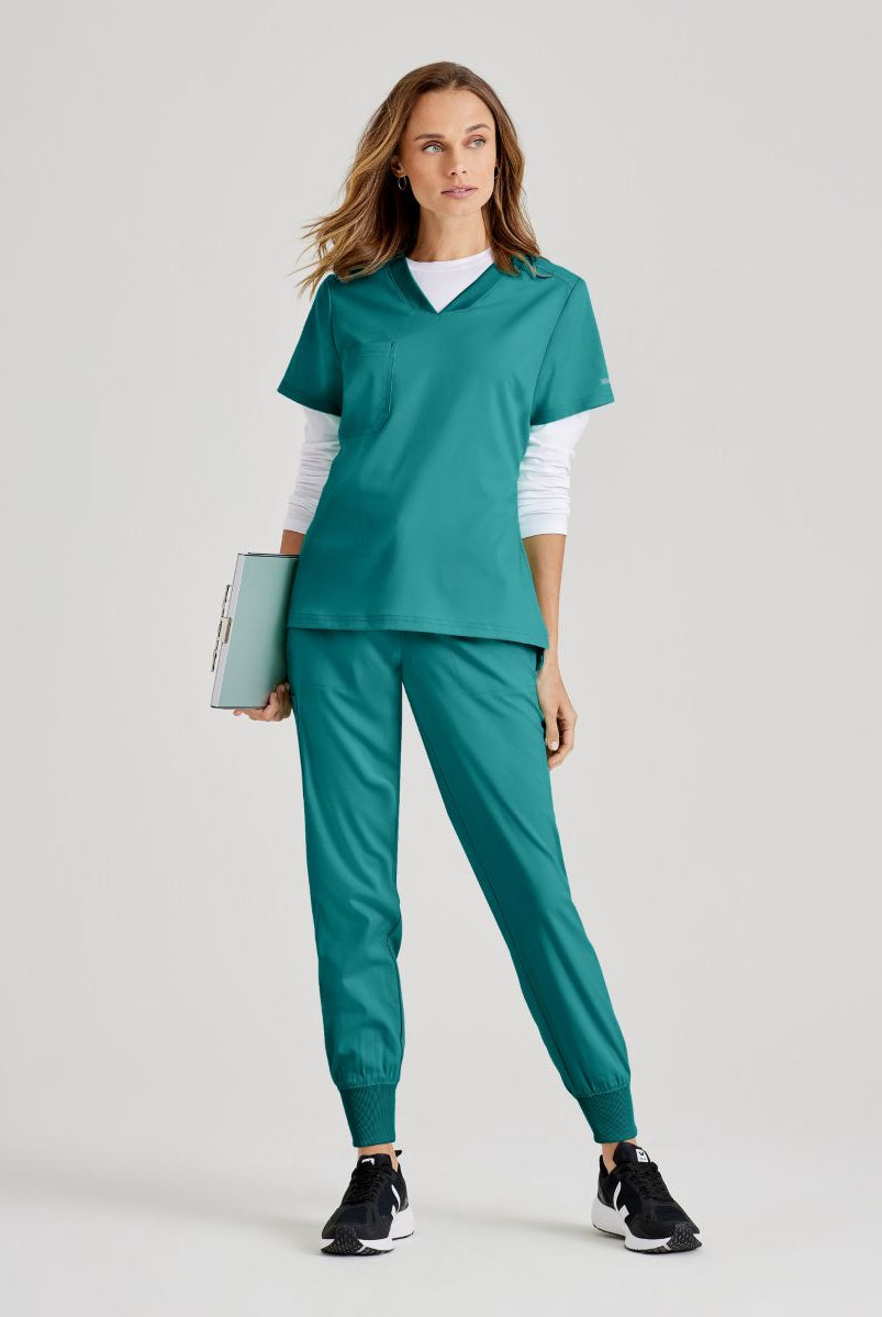 Grey's Anatomy Bree Tuck-in Scrub Top | Teal