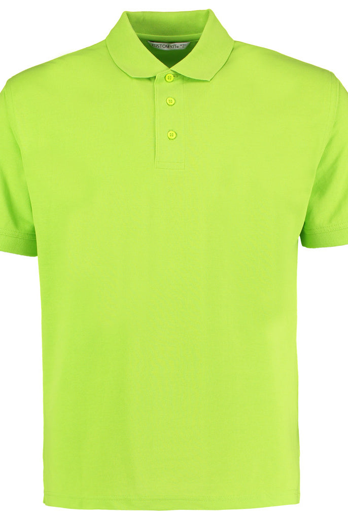K403 Unisex  Kustom Kit Klassic Poly/Cotton Piqué Polo Shirt | Lime Green