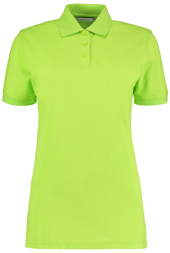 K703 Kustom Kit Ladies Klassic Poly/Cotton Piqué Polo Shirt | Lime Green
