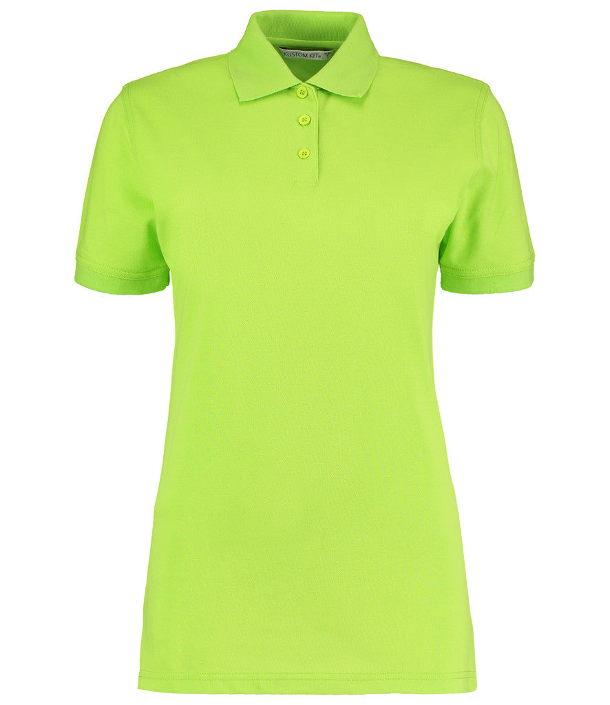 K703 Kustom Kit Ladies Klassic Poly/Cotton Piqué Polo Shirt | Lime Green