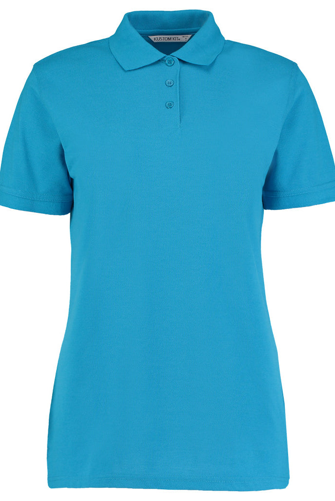 K703 Kustom Kit Ladies Klassic Poly/Cotton Piqué Polo Shirt | Turquoise Blue