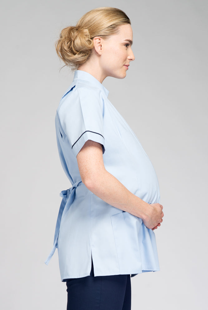 Maternity Nurses Wraparound Tunic | SKY/NAVY