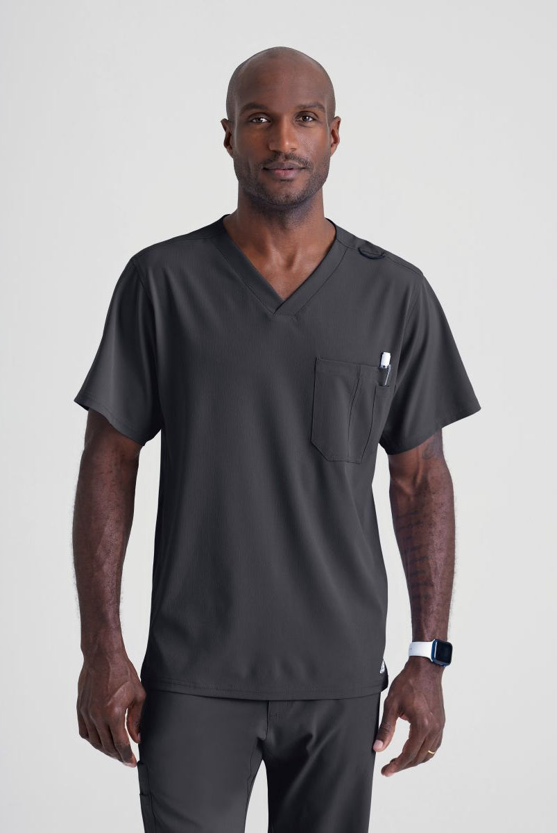 Skechers Structure V-Neck Top | Pewter Grey