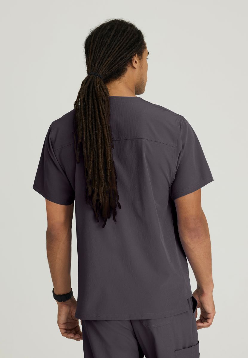 Skechers Structure V-Neck Top | Pewter Grey