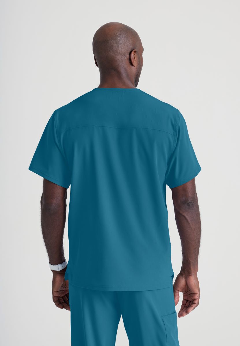 SKECHERS MALE STRUCTURE V-NECK TOP | Bahama / Caribbean