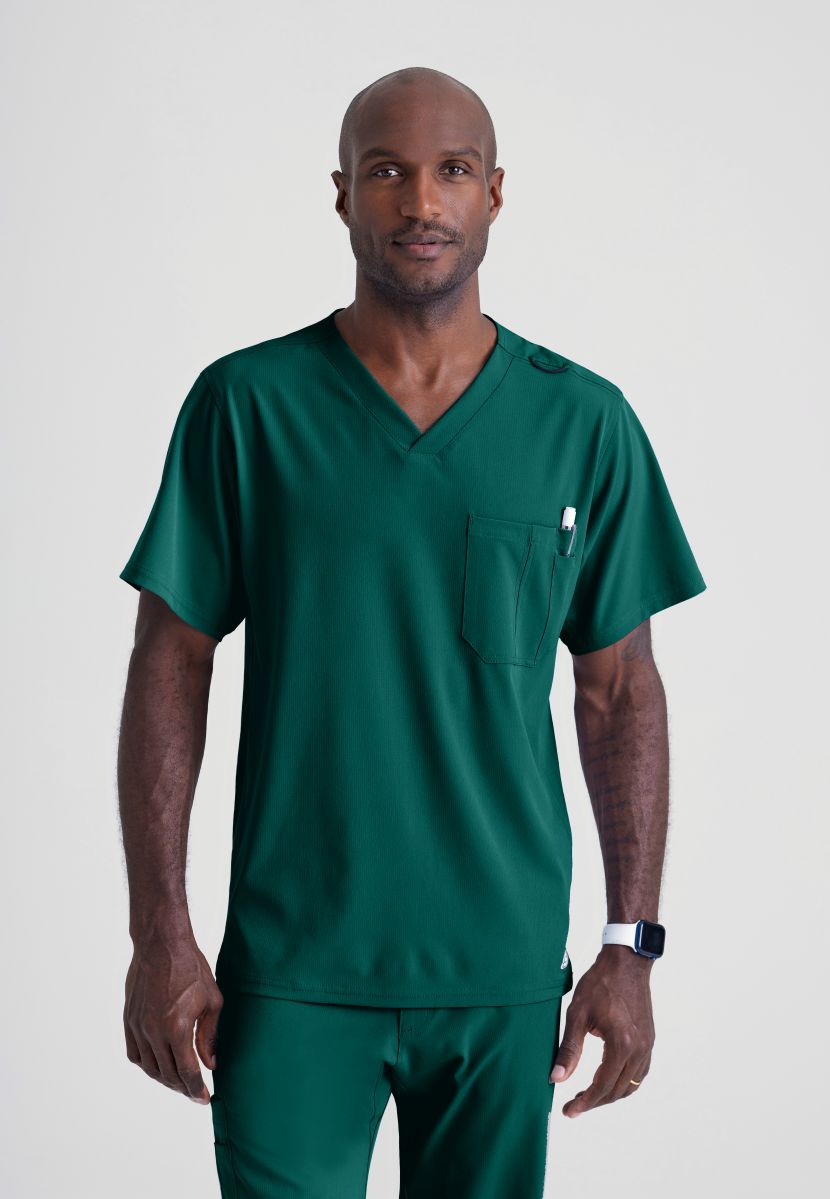 Skechers Structure V-Neck Top | Hunter Green
