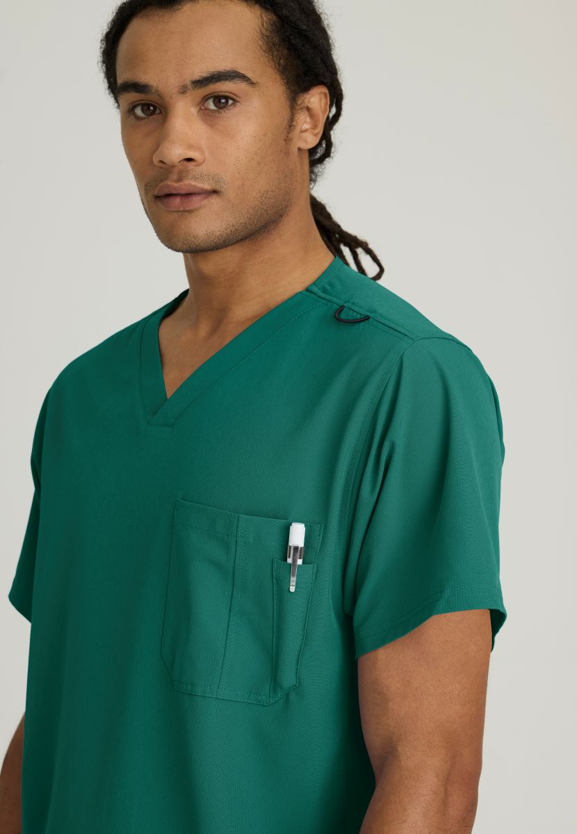 Skechers Structure V-Neck Top | Hunter Green