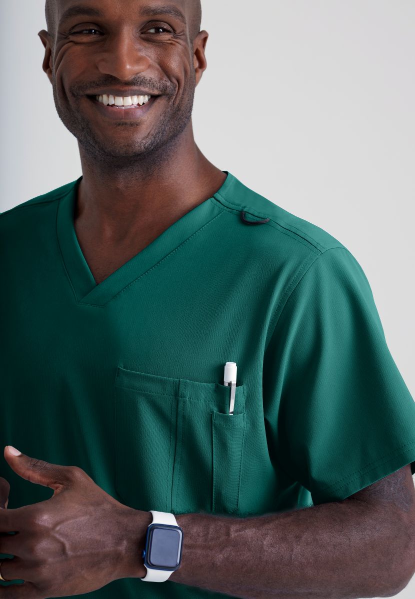 Skechers Structure V-Neck Top | Hunter Green