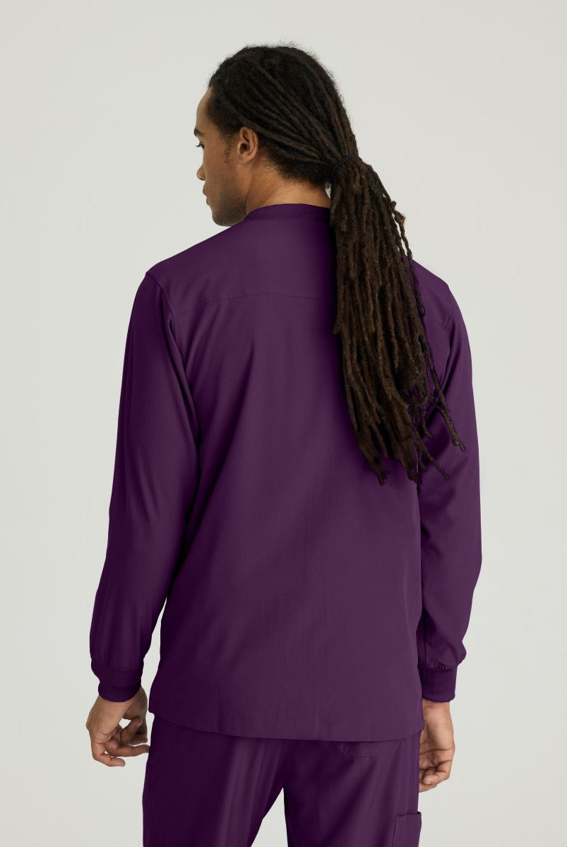 Skechers Men's 3 Pocket Warm-Up Zip Jacket | Eggplant