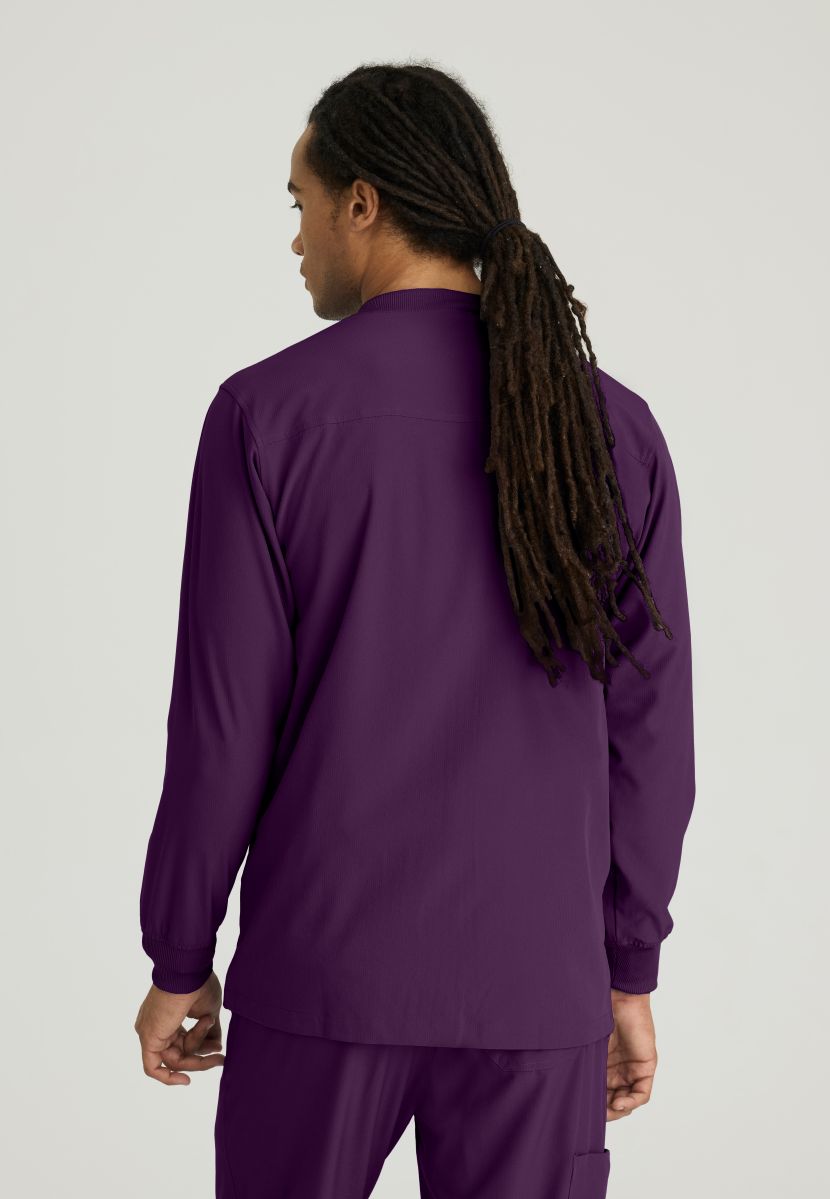 Skechers Men's 3 Pocket Warm-Up Zip Jacket | Eggplant